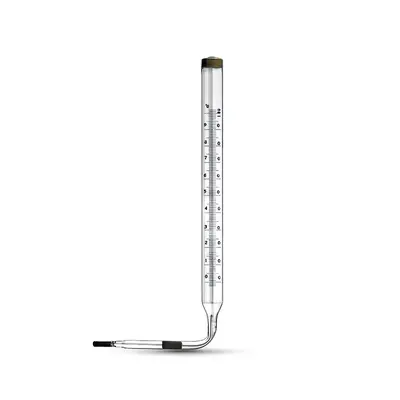Термометр технічний рідинний ртутний, шкала 2°С, 5У L= 240 мм (0°C...+300°C) Зображення