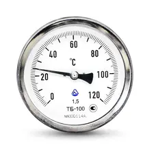 Термометр біметалічний осьовий 63мм/50мм (-35...+50°C) Зображення