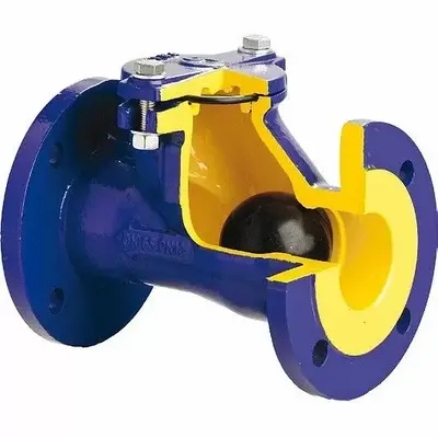 Клапан зворотній фланцевий з кулею Zetkama 400 Ду 50 Зображення