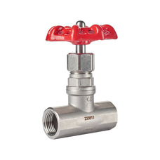 Вентиль нержавіючий муфтовий Ду 15 Зображення