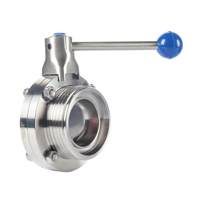 Заслонка поворотна "Баттерфляй"  різьба/різьба DN 80 Зображення