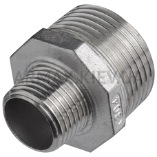 Ніпель н/ж перехідний Ду 15х10 Зображення