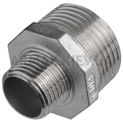 Ніпель н/ж перехідний Ду 15х10 Зображення