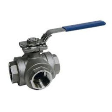 Кран нержавіючий муфтовий 3-х ходовий Тип L Ду 15 Зображення