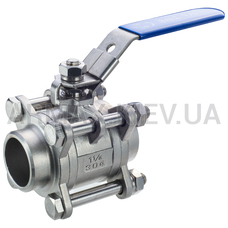 Кран приварний нержавіючий Зображення