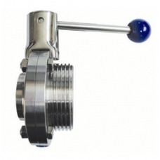 Заслінка поворотна "Батерфляй" різьба/зварка DN 15 Зображення