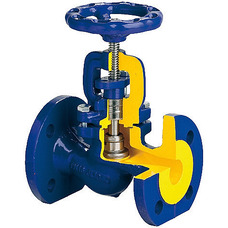 Вентилі(клапани) запорні чавунні  фланцеві РN 1,6 МПа ZETKAMA (Польша) арт.215А Зображення