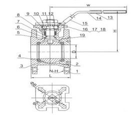 Кран фланцевий моноблочний
